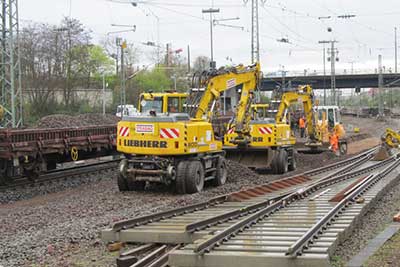 Rail-road excavators